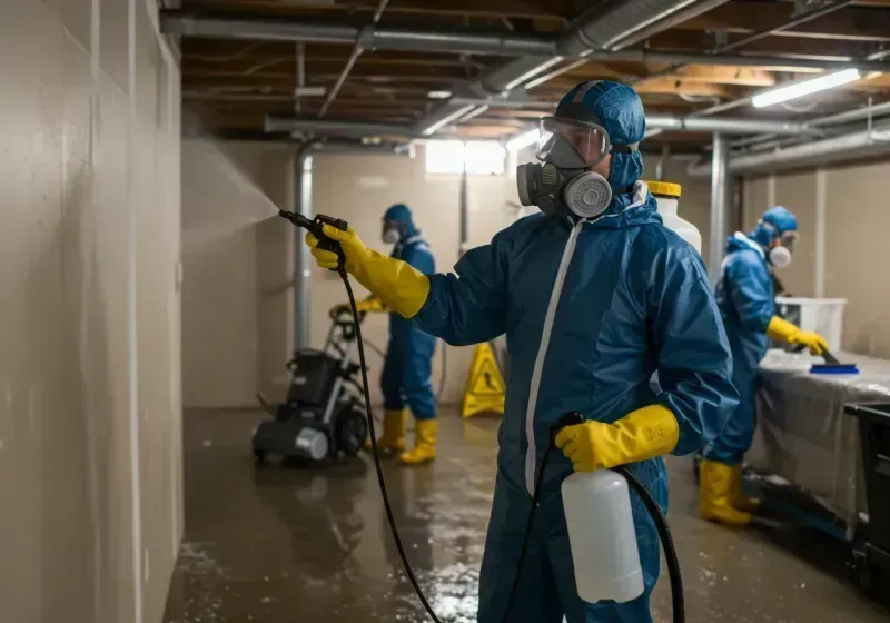 Basement Sanitization and Antimicrobial Treatment process in Detroit-Shoreway, OH